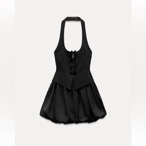 ZARA VOLUMINOUS HALTER NECK DRESS